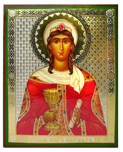 404x502 St Barbara, Orthodox Christian Icon