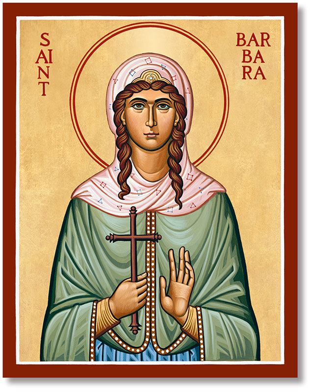 634x800 Women Saints St Barbara Icon Monastery Icons