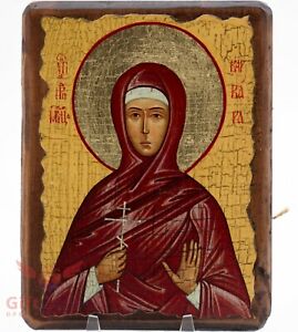 269x300 Wooden Icon Saint Barbara Ikona Sviataia Varvara Ebay