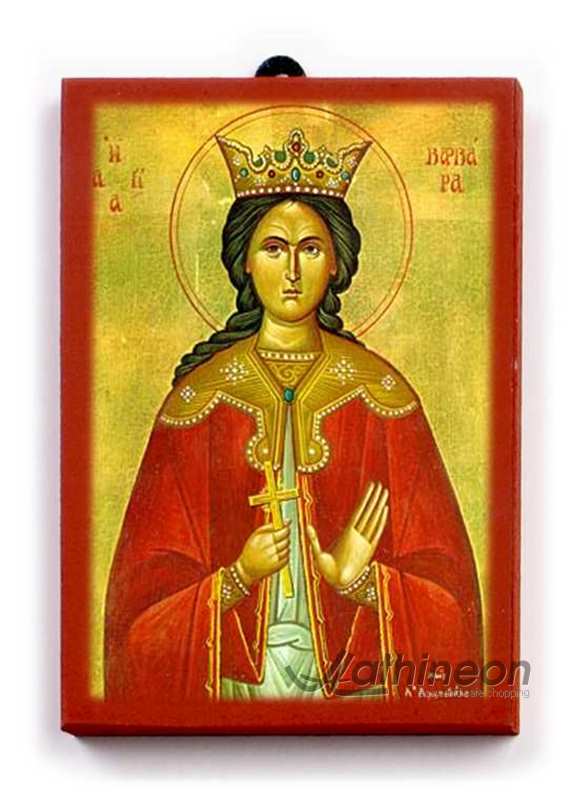 568x800 Look Saint Barbara The Great Martyr Wooden Icon