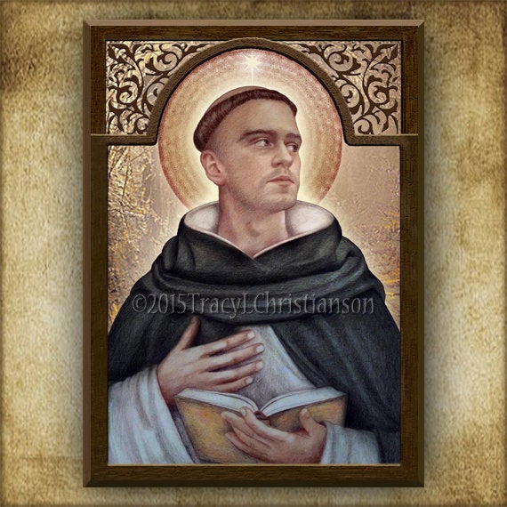 570x570 St Dominic Wood Icon Holy Card Gift Set Patron Saint Of Etsy