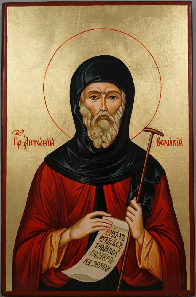 661x1000 Saint Anthony The Great Hand Painted Icon