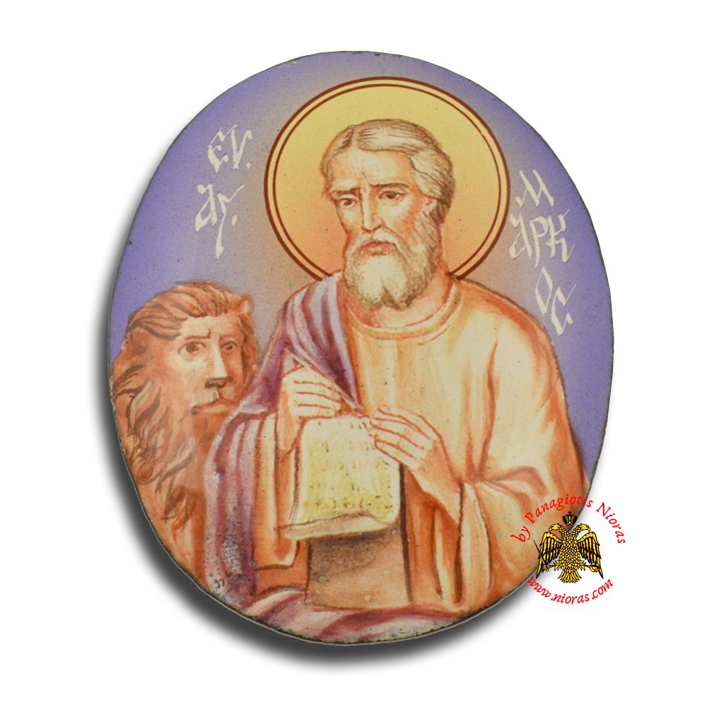 1000x1000 Russian Enamel Hand Painted Icon Saint Mark Apostle Russian