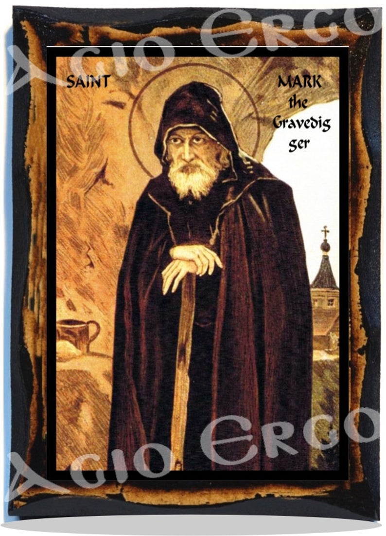 794x1101 Saint Mark Of The Caves Mark The Grave Digger Greek Etsy