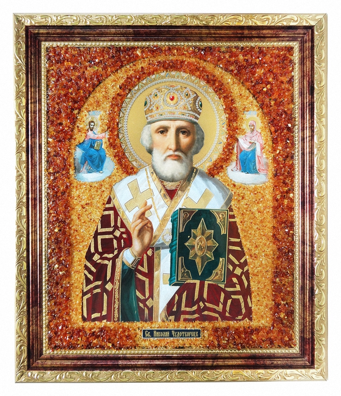 700x812 Orthodox Icon St Nicholas The Wonderworker Decorated