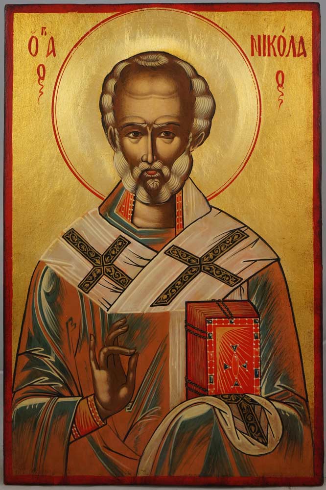 666x1000 Saint Nicholas Hand Painted Icon