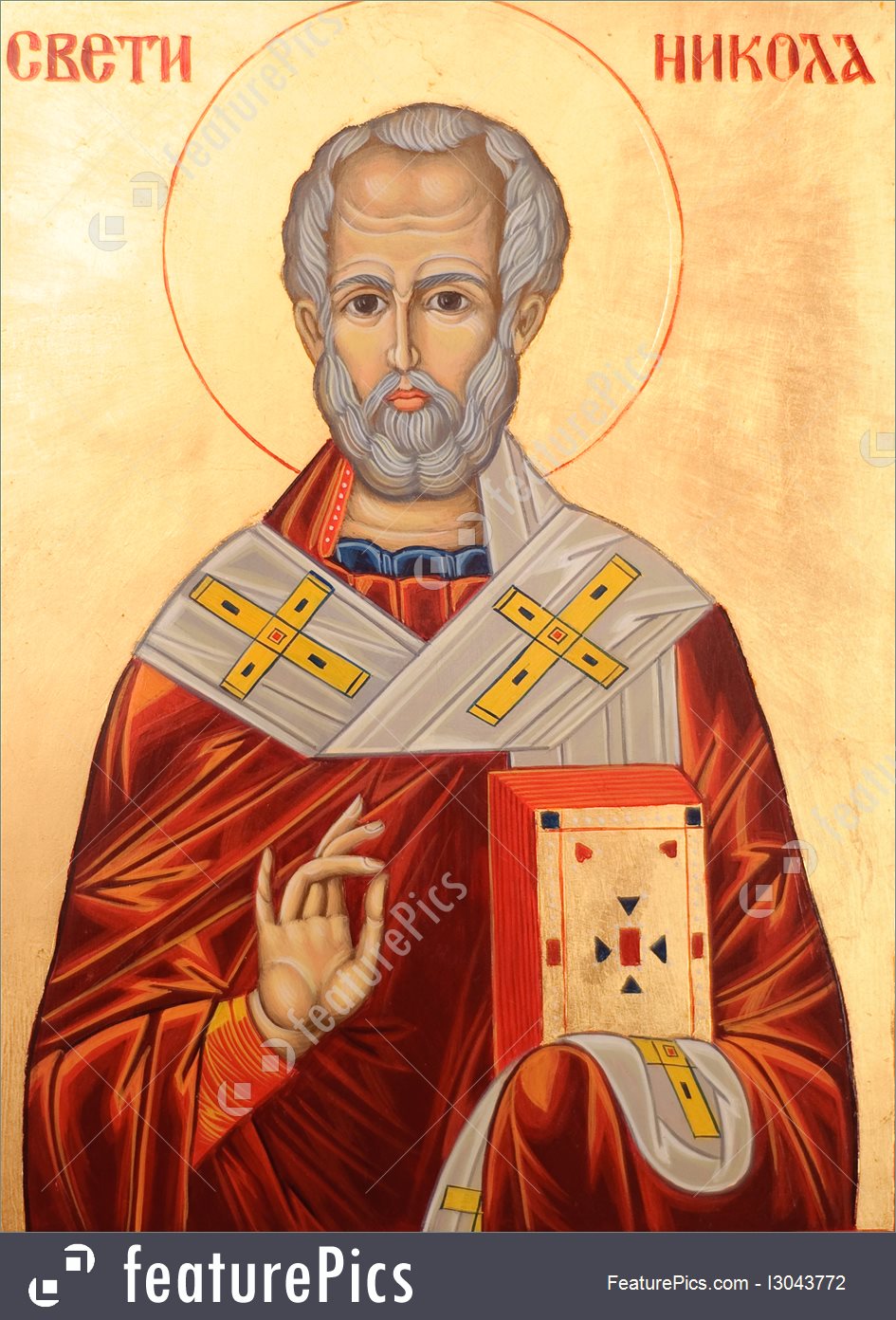 945x1392 Saint Nicholas On Golden Background