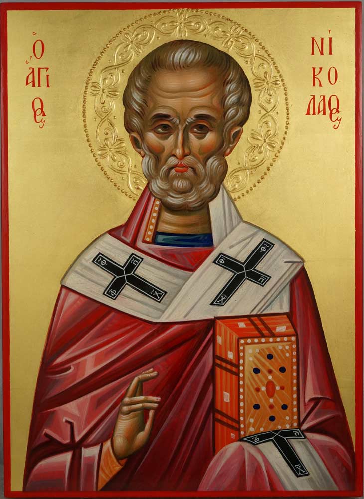 730x1000 St Nicholas The Wonderworker Hand Painted Icon