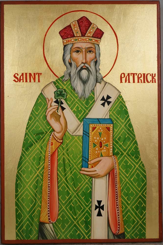 666x1000 Saint Patrick Of Ireland Hand Painted Icon