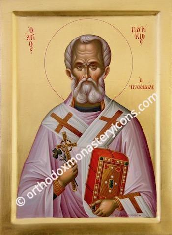 350x476 Greek Orthodox Byzantine Icon Of Saint Patrick The Enlightener