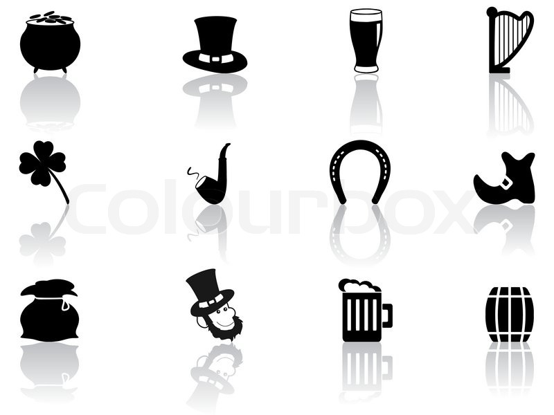 800x600 St Patrick's Day Icons Stock Vector Colourbox