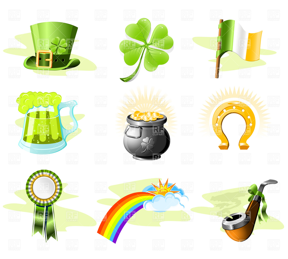 1200x1083 St Patrick's Day Icon Set Vector Image Of Holiday Good