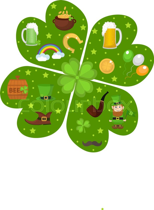 588x800 St Patricks Day Icon Set In Stock Vector Colourbox