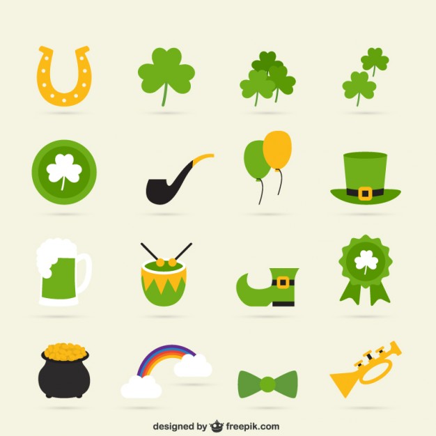 626x626 Variety Of St Patricks Day Icons Vector Free Download