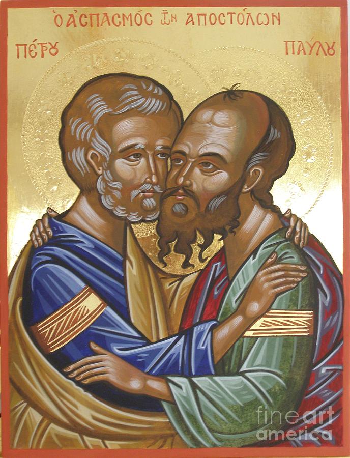 688x900 Saints Peter And Paul Icon Painting