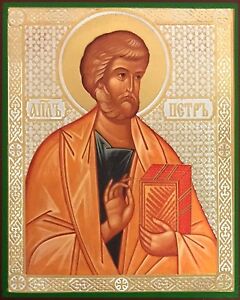 240x300 St Saint Peter Russian Wooden Icon Inch Ebay