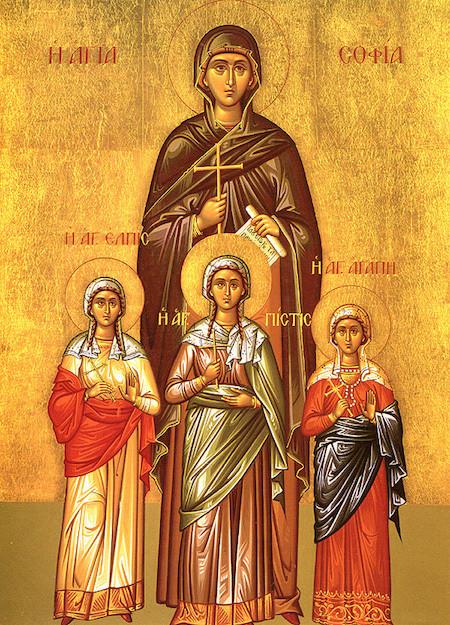 450x625 Orthodox Icon Of Saint Sophia And Daughters