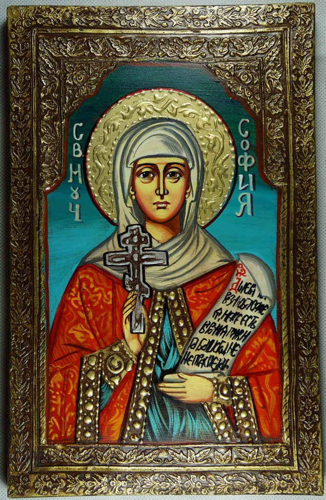 668x1024 Saint Sophia The Martyr Hand Painted Icon