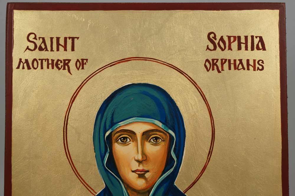 St Sophia Mother Of Orphans Hand Painted Icon 1000x664 St Sophia Mother Of Orphans Hand Painted Icon