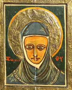 240x300 Greek Orthodox Hand Painted Icon Saint Sophia Ebay
