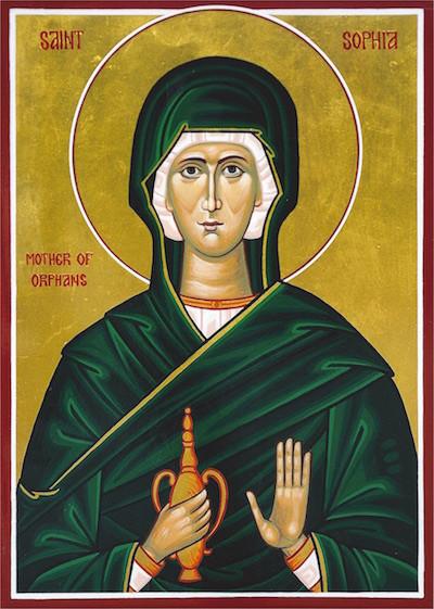 Greek Orthodox Icon Of Saint Sophia The Mother Of Orphans 400x561 Greek Orthodox Icon Of Saint Sophia The Mother Of Orphans