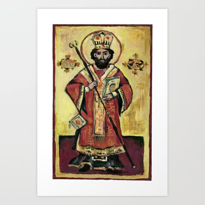 700x700 Saint Valentine Icon Art Print