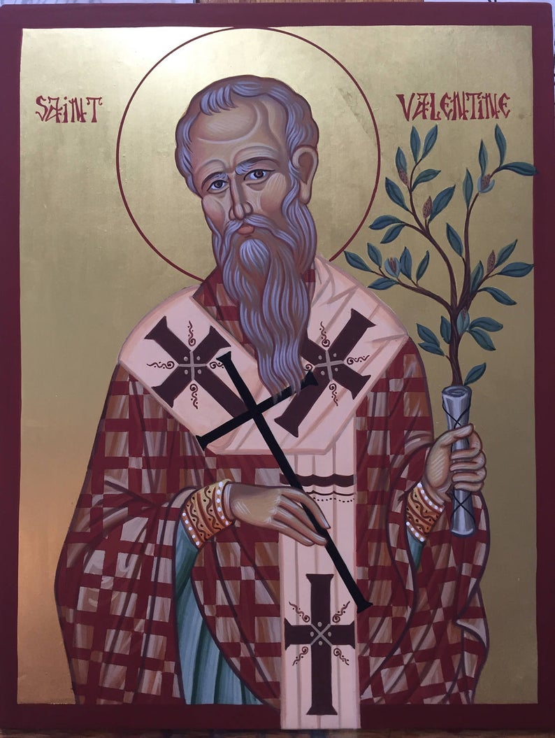 794x1055 Saint Valentine Icon Greek Orthodox Icon Byzantine Icon Etsy