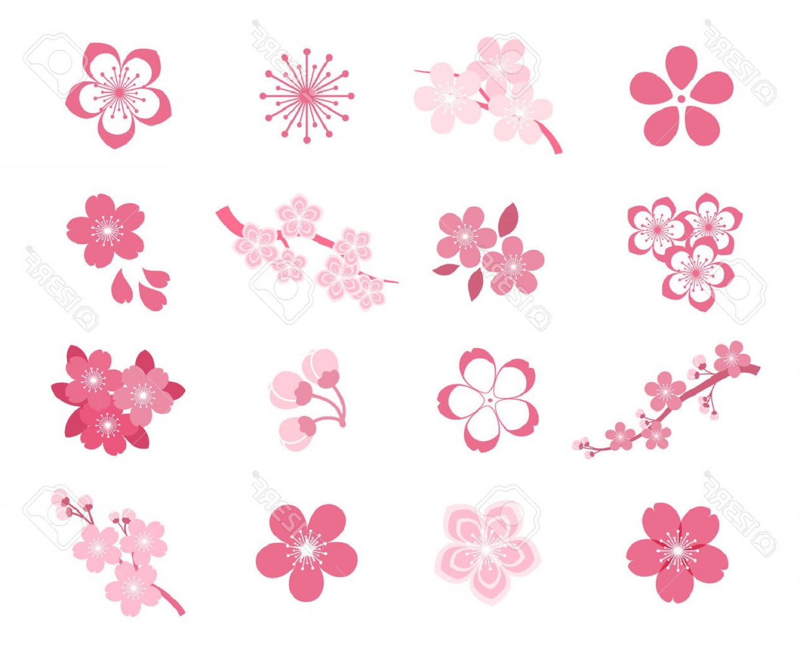 Розовые цветочки для вырезания