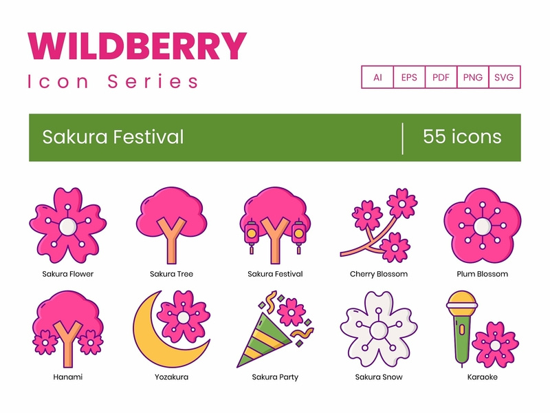 800x600 Sakura Cherry Blossom Festival Icons