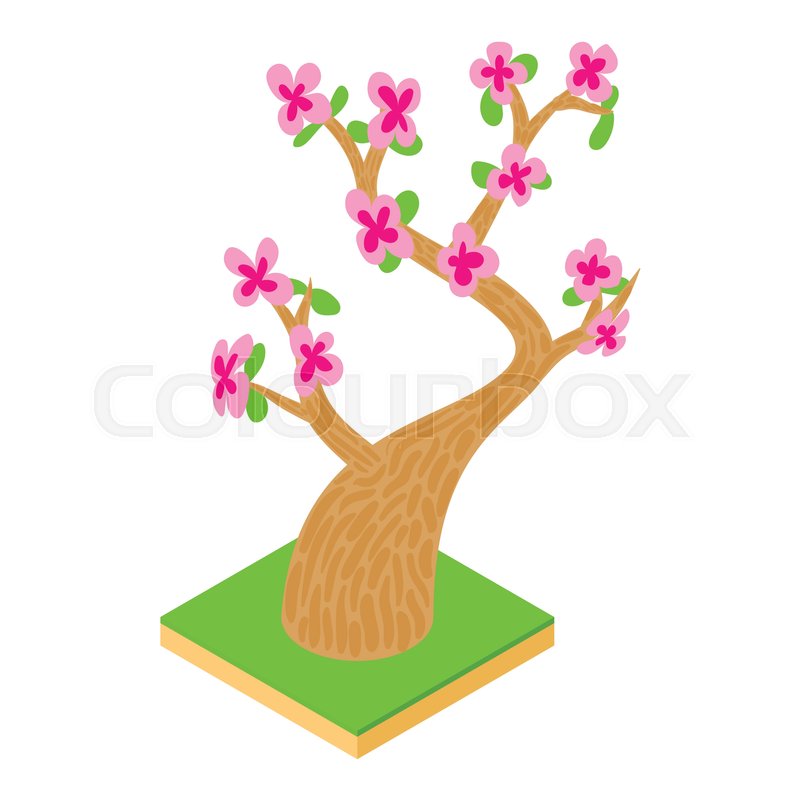 800x800 Sakura Icon In Cartoon Style Isolated Stock Vector Colourbox