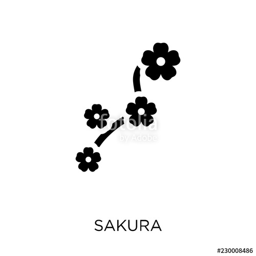 500x500 Sakura Icon Sakura Symbol Design From Nature Collection Stock