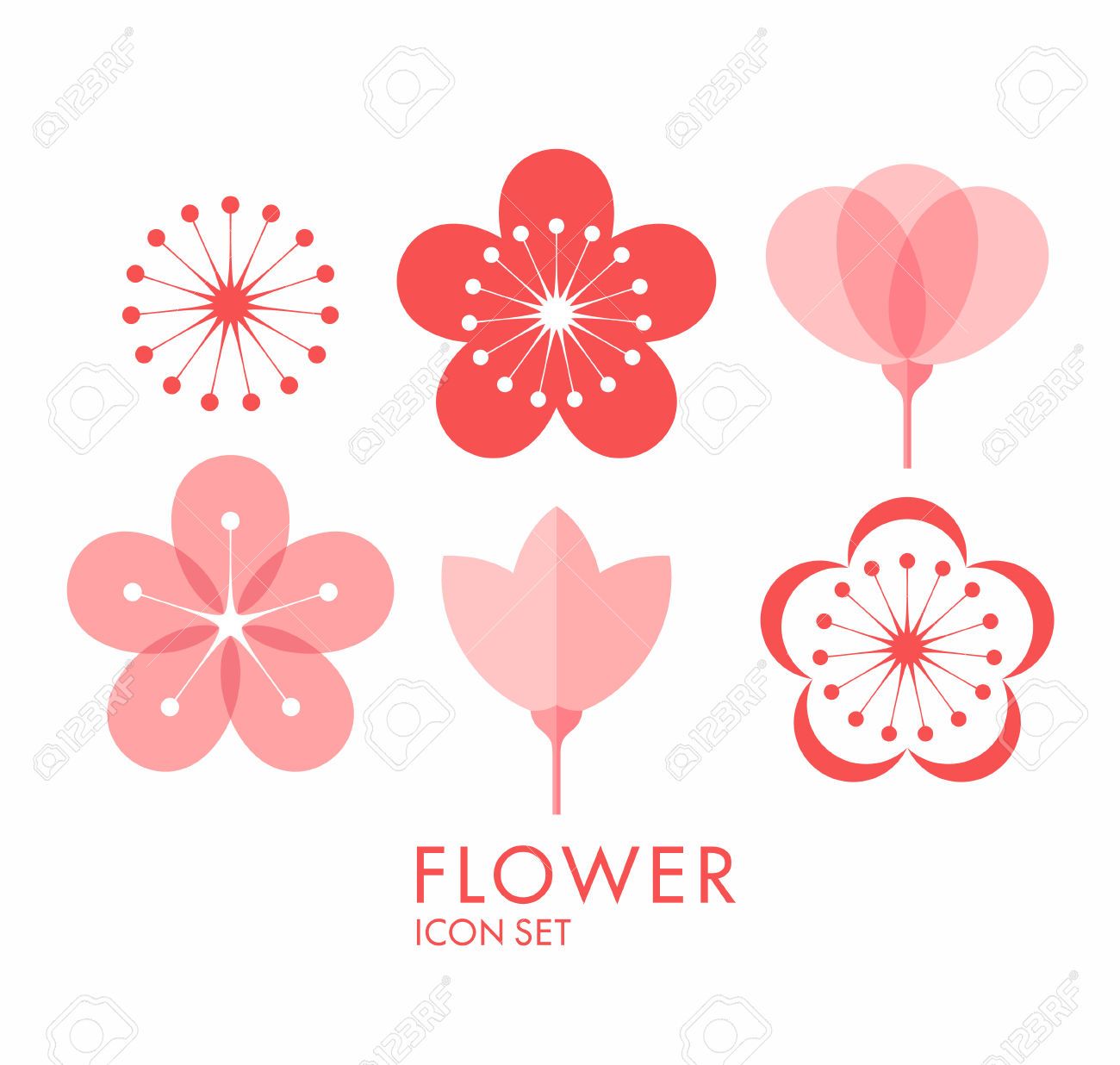 1300x1236 Stock Vector Sakura Vector Flowers, Icon Set, Cute Icons