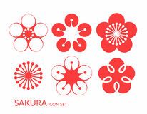 206x160 Cherry Blossom Sakura Icon Set Royalty Free Stock Photos Home