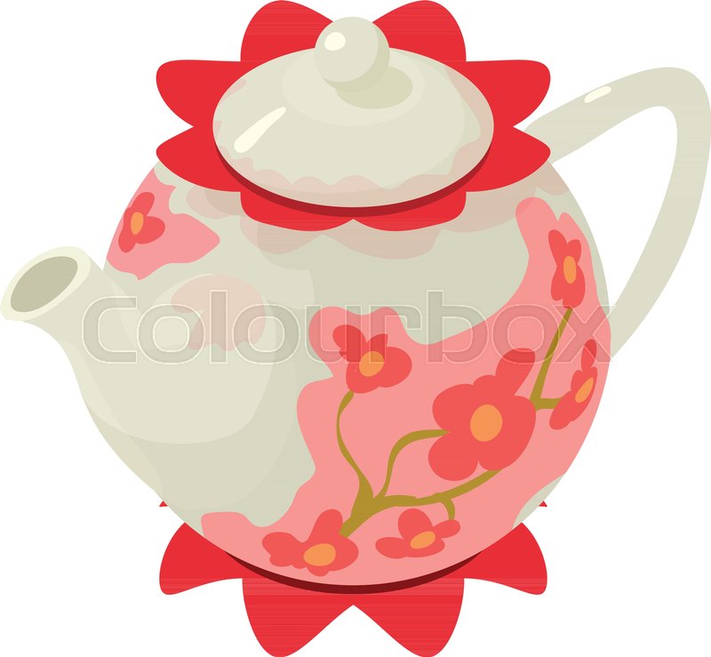 800x739 Kettle Sakura Icon Isometric Stock Vector Colourbox