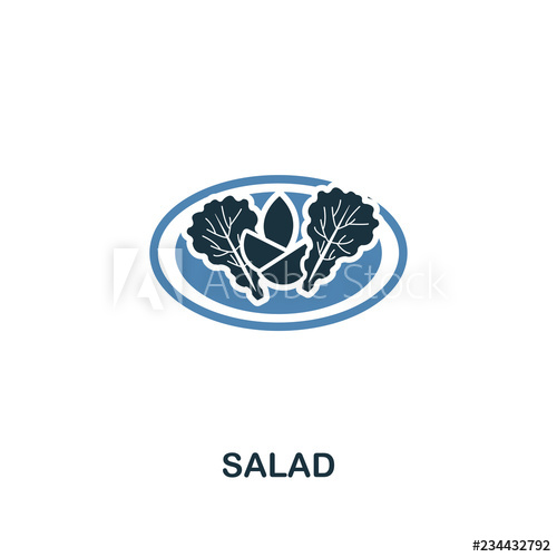 Salad Icon Two Colors Design Style From Meal Icons Collection 500x500 Salad Icon Two Colors Design Style From Meal Icons Collection