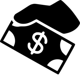 260x260 Black Circle Png Download