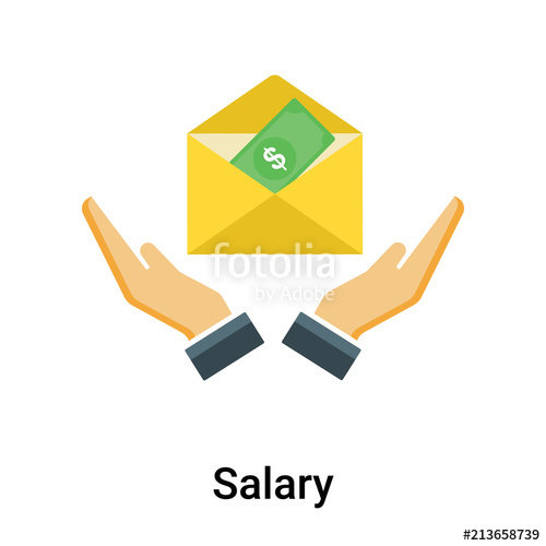 500x500 Salary Icon Vector Sign And Symbol Isolated On White Background
