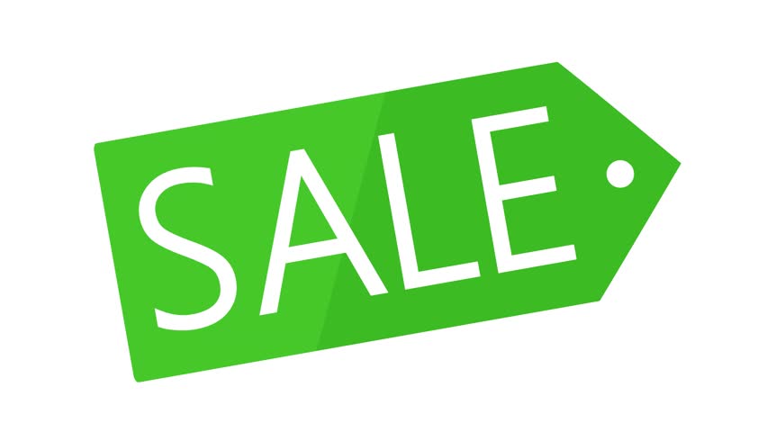 852x480 Sale Tag Icon Loop Animation Stock Footage Video