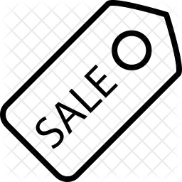256x256 Sale Tag Icon Of Line Style