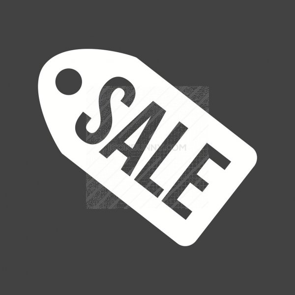 600x600 Sale Tag Glyph Inverted Icon