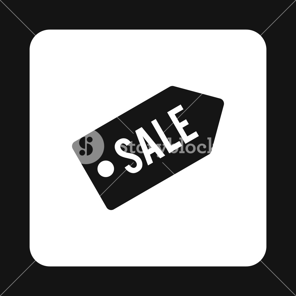 1000x1000 Sale Tag Icon In Simple Style On A White Background Illustration