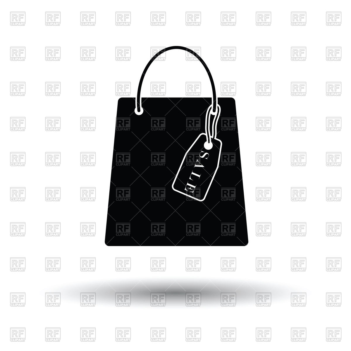 1200x1200 Shopping Bag With Sale Tag Icon Vector Image Of Signs, Symbols