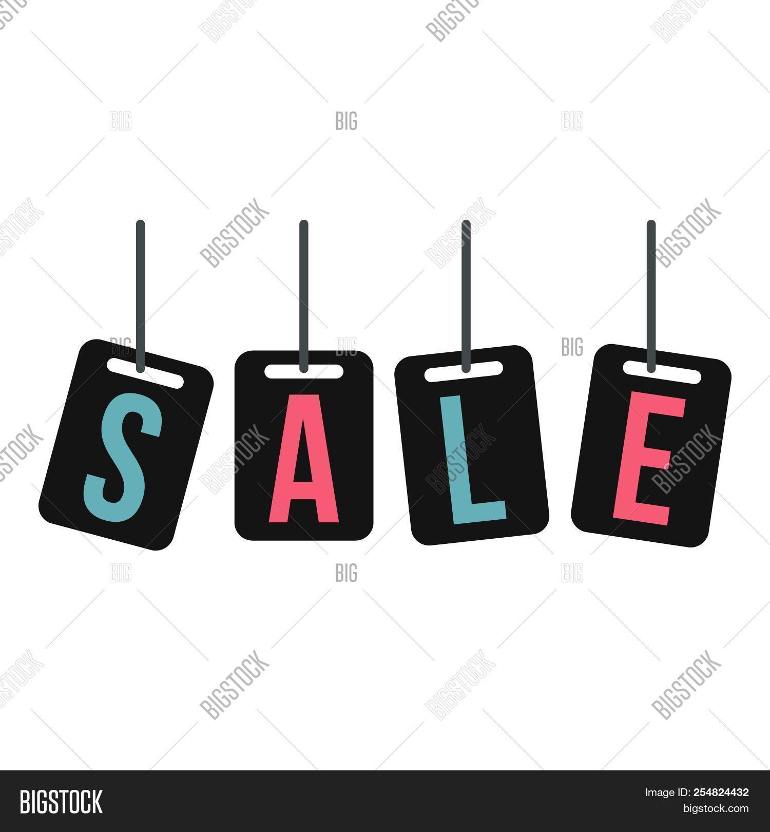 1500x1620 Hanging Sale Tags Icon Flat Illustration Of Sale Tag Image