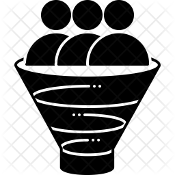 256x256 Sales Funnel Icon Of Glyph Style