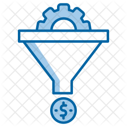 256x256 Sales Funnel Icon Of Colored Outline Style