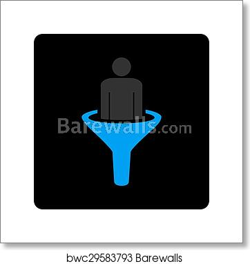 362x382 Sales Funnel Icon, Art Print Barewalls Posters Prints