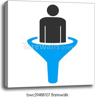 382x390 Sales Funnel Icon, Canvas Print Barewalls Posters Prints