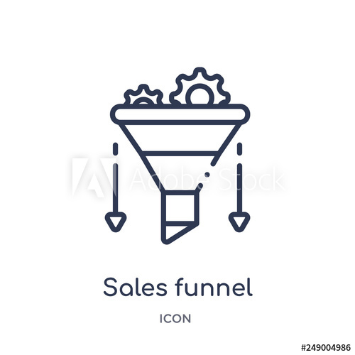 500x500 Sales Funnel Icon From Technology Outline Collection Thin Line