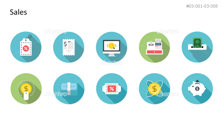 731x411 Flat Design Icons Set