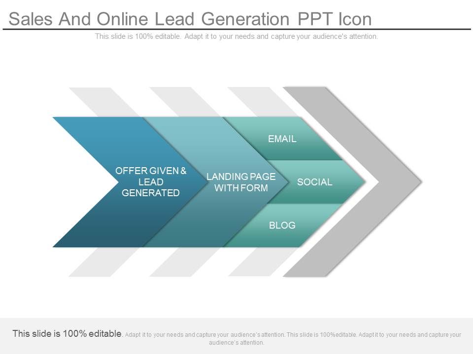 960x720 Sales And Online Lead Generation Ppt Icon Powerpoint Design
